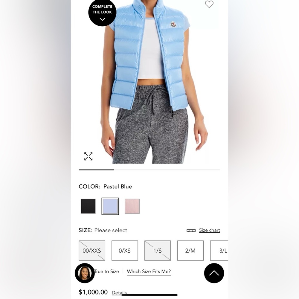 MONCLER baby blue vest 🩵